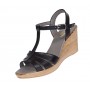Oferta marimea 35 - Sandale dama din piele naturala Negru LNA134NBOX